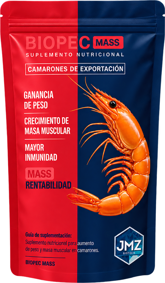 Funda de BIOPEC MASS para camarones de exportación, suplemento nutricional de JMZ Biotech